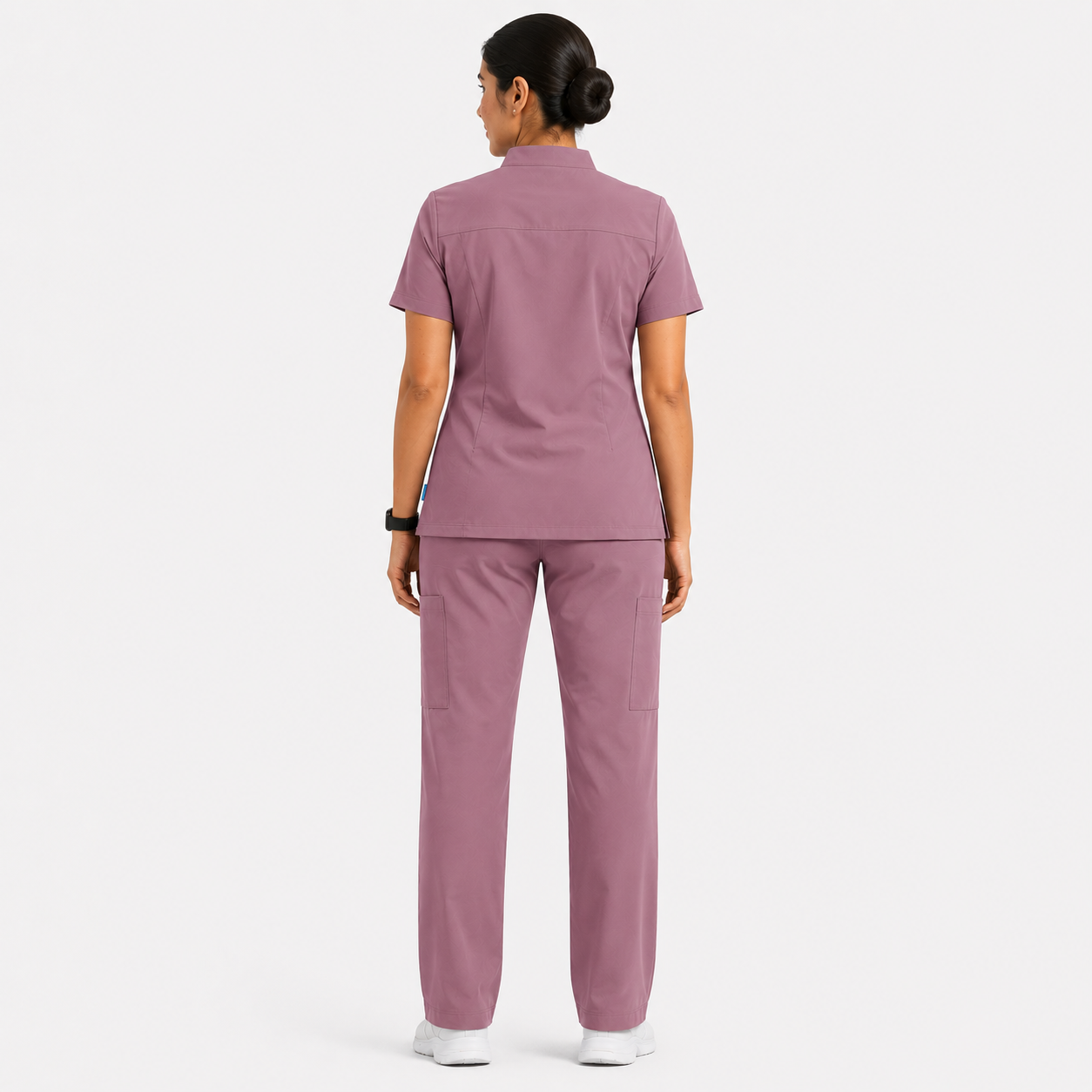 RUIX Sculpt Mandarin scrub top with Core Regular pant scrub set for women