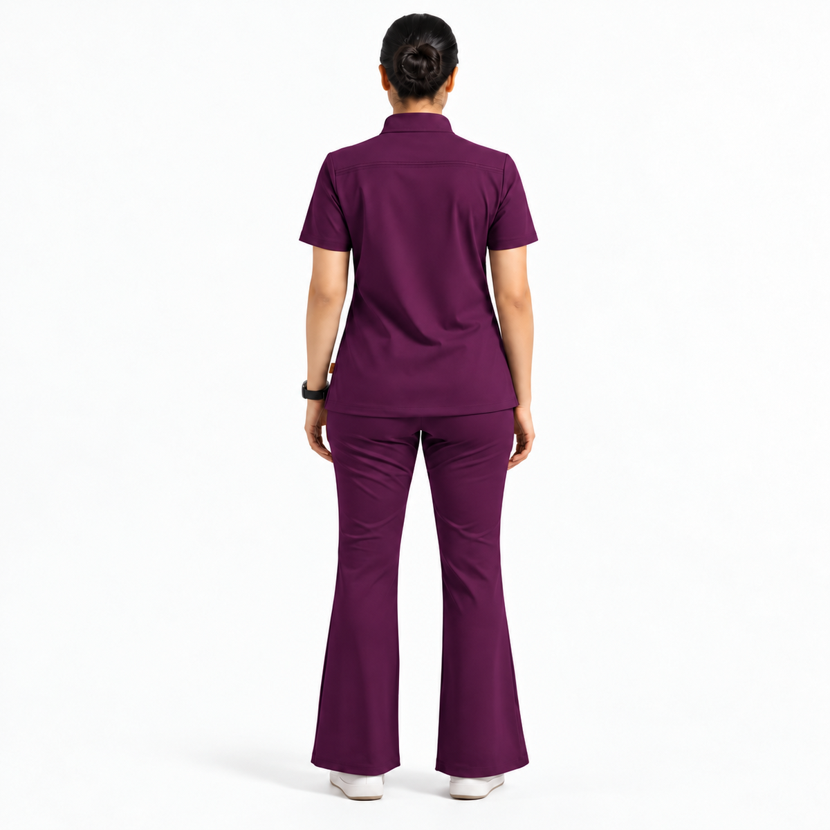 RUIX Mandarin scrub top with Flare™ pant set for women