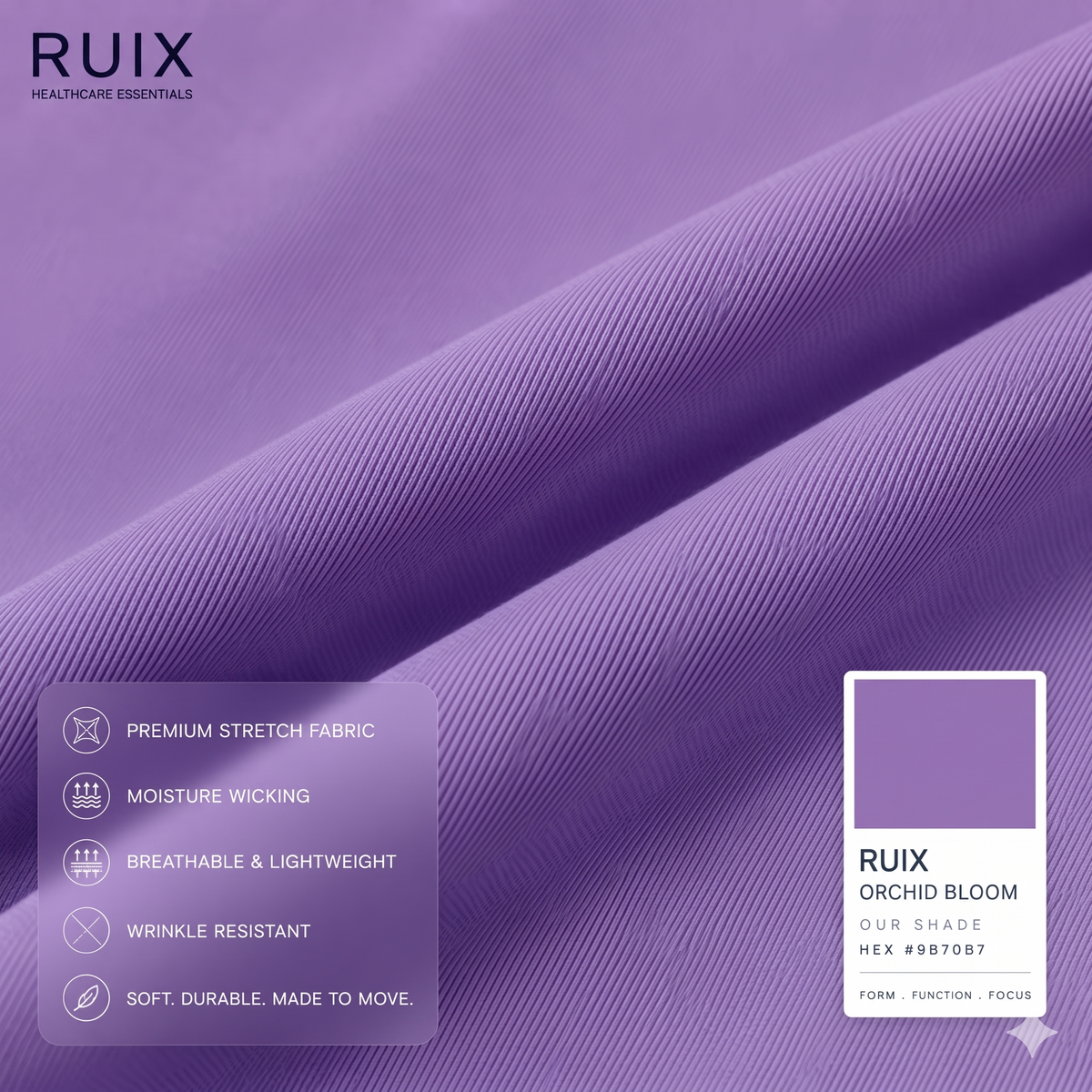 RUIX NOVA V-Neck Scrub Top For Women