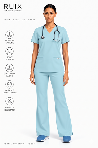 RUIX NOVA V-Neck Scrub Top For Women