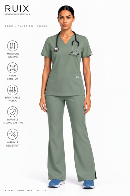 RUIX NOVA V-Neck Scrub Top For Women