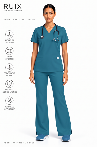 RUIX NOVA V-Neck Scrub Top For Women