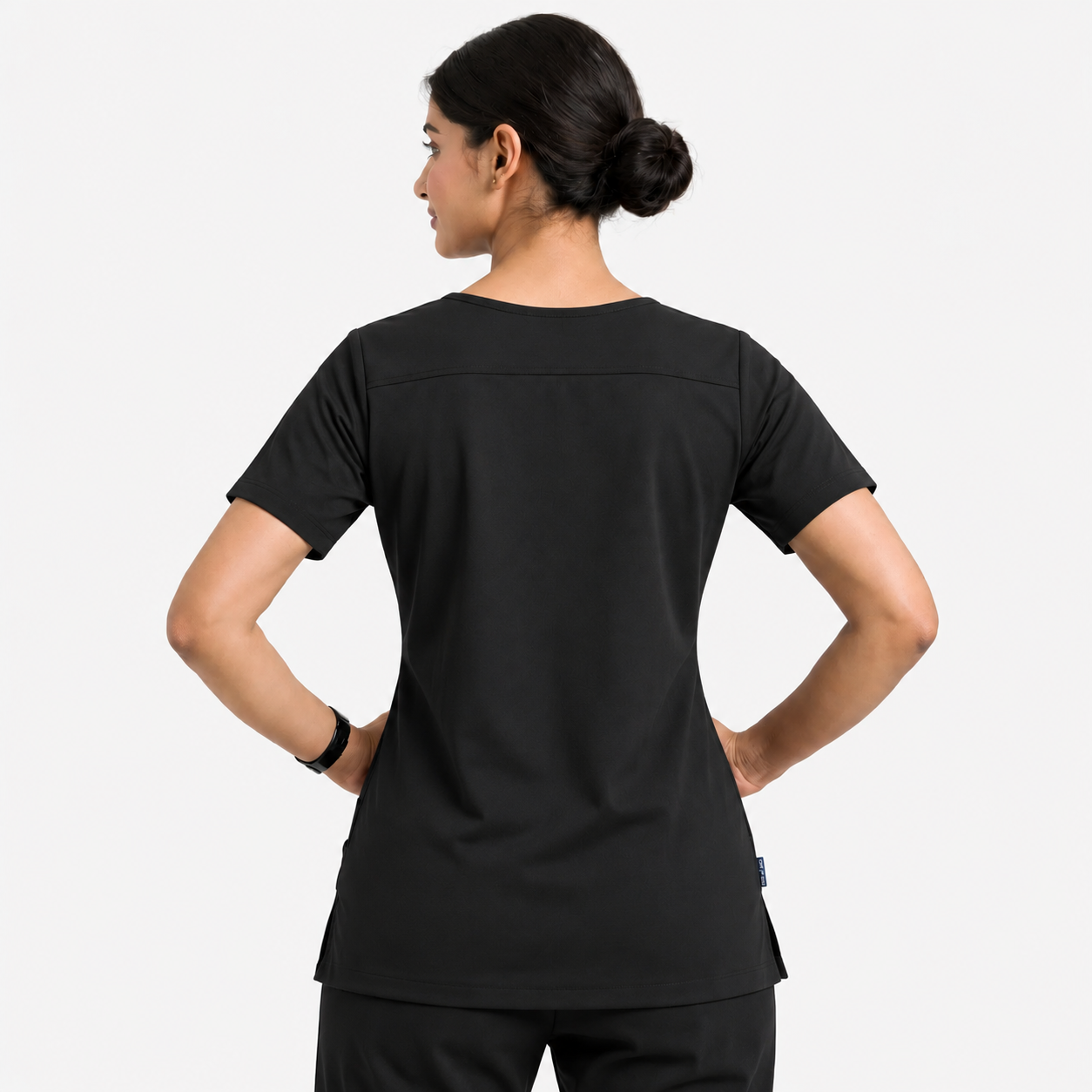 RUIX Sculpt v-neck with Flow Flare pant scrub set for women,2-pocket