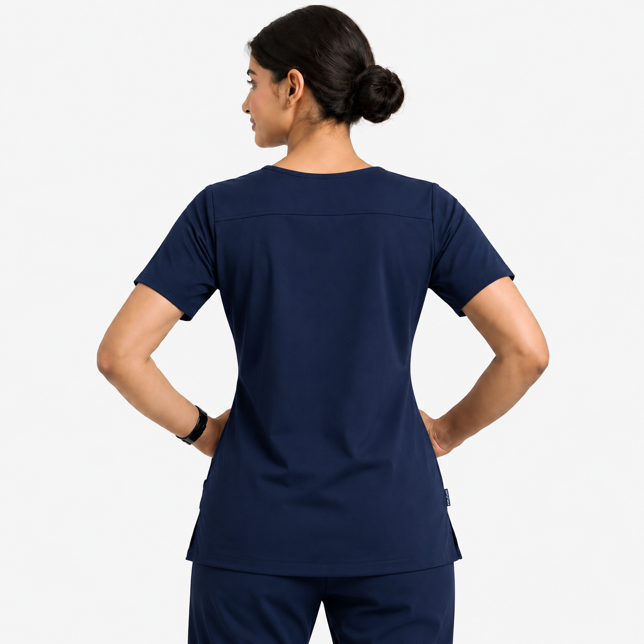 RUIX Sculpt v-neck with Flow Flare pant scrub set for women,2-pocket