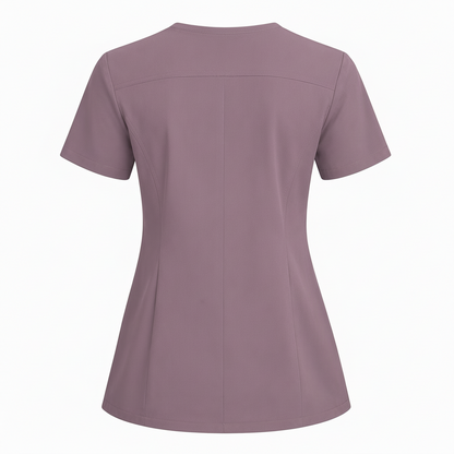 RUIX Sculpt v-neck with Flow Flare pant scrub set for women,2-pocket