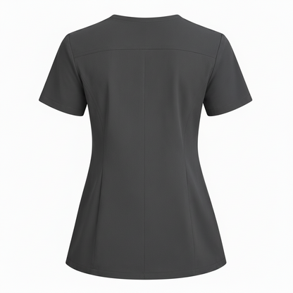 RUIX Sculpt v-neck with Flow Flare pant scrub set for women,2-pocket