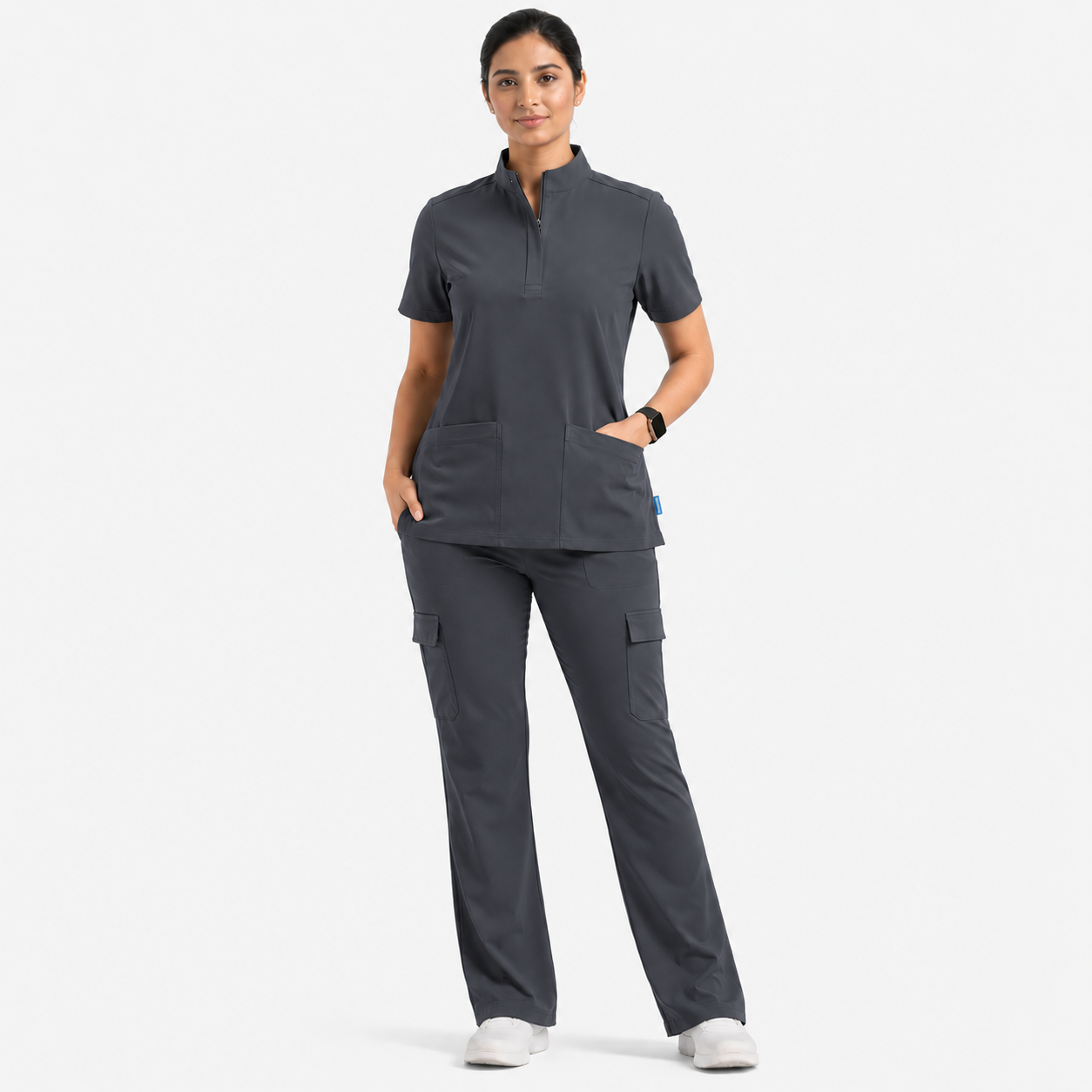 RUIX Sculpt Mock neck Zip With Utility Cargo Pant for Women