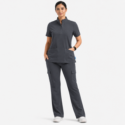 RUIX Sculpt Mock neck Zip With Utility Cargo Pant for Women