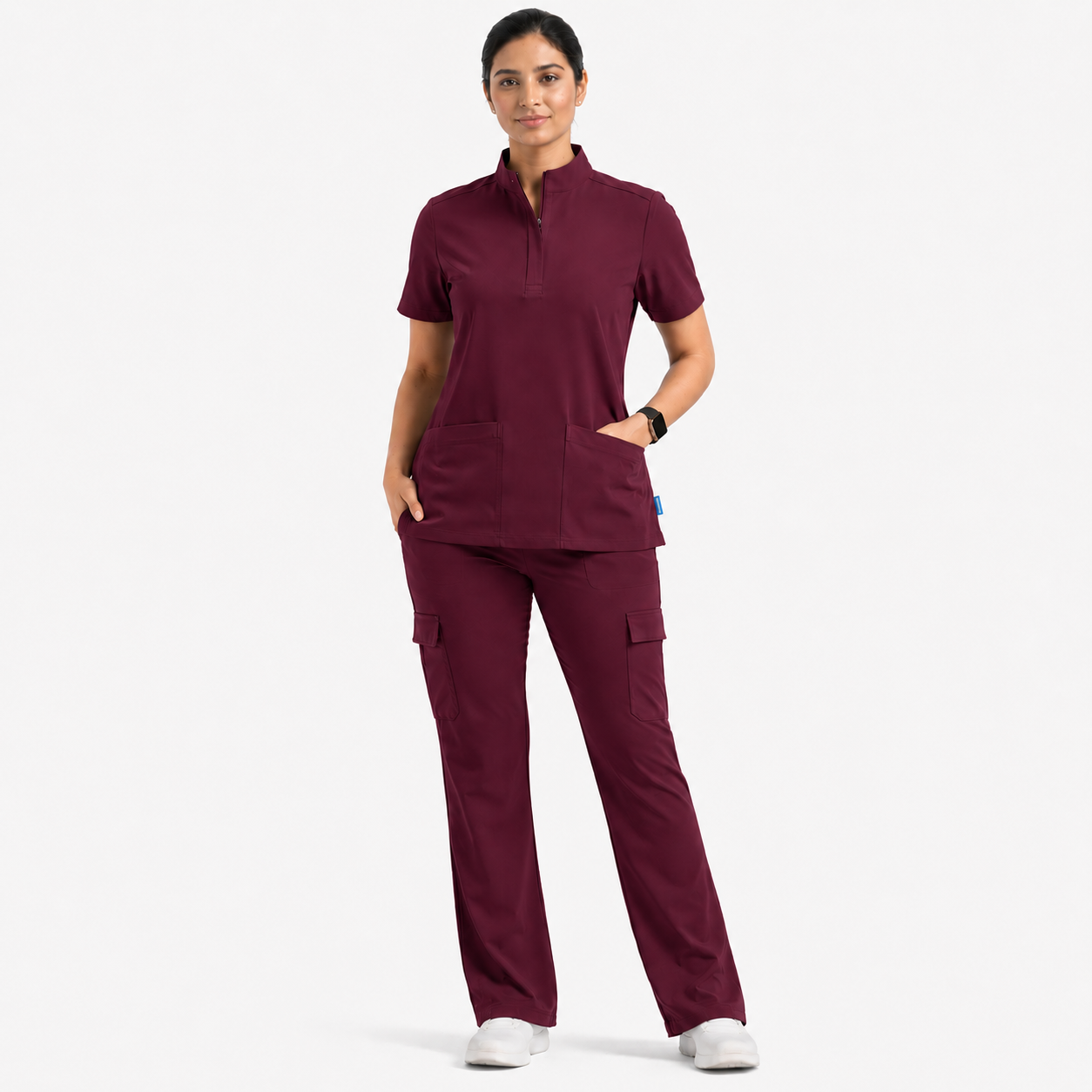 RUIX Sculpt Mock neck Zip With Utility Cargo Pant for Women