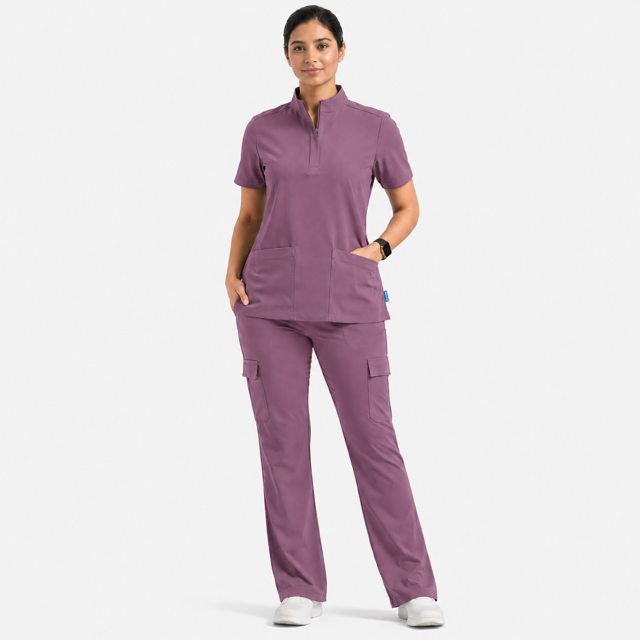 RUIX Sculpt Mock neck Zip With Utility Cargo Pant for Women