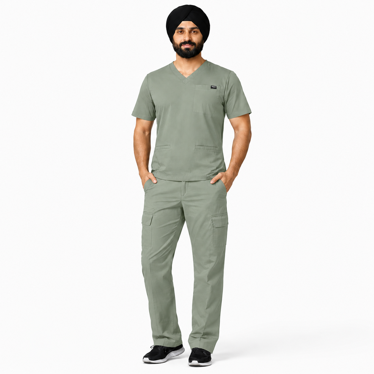 RUIX TURBFit v- neck Scrub top with Airmesh for men