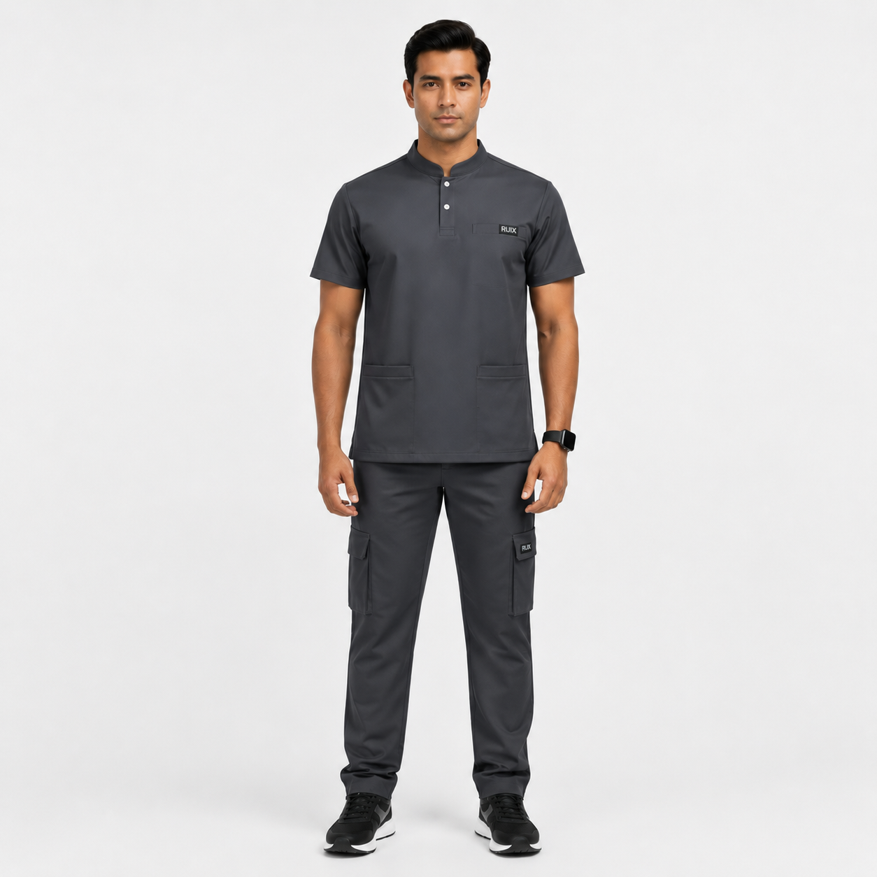 RUIX Form Mandarin top with Utility Cargo Pant Set for Men