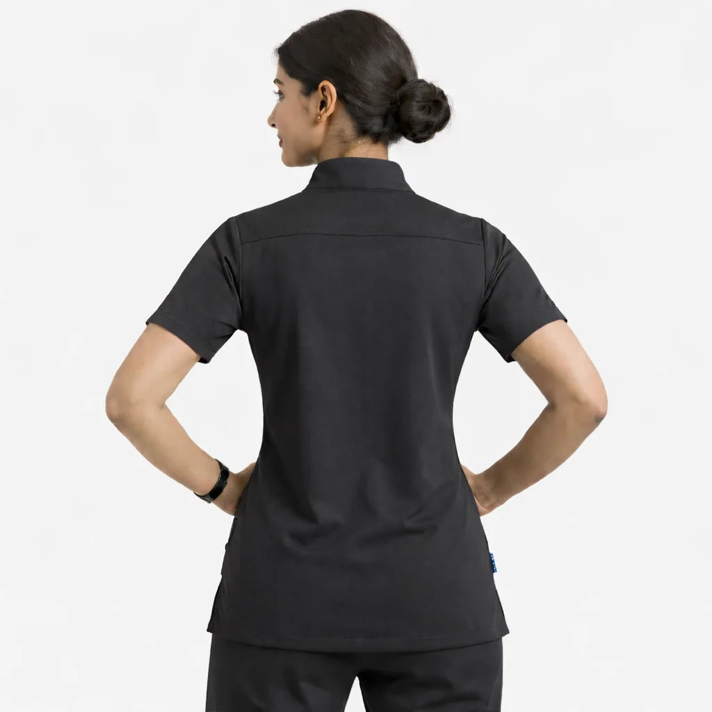 RUIX Sculpt Mandarin scrub top with Core Regular pant scrub set for women