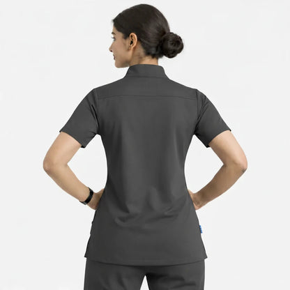 Ruix Core Mandarin scrub top with Flow Flare pant set for womens