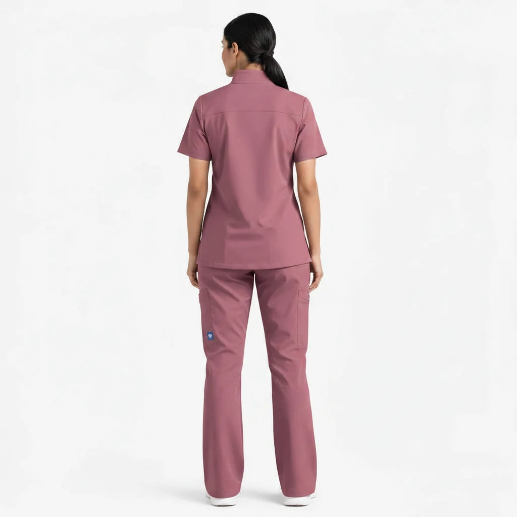 Ruix Core Mandarin scrub top with Utility Cargo-pant-set- womens