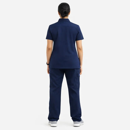 Ruix Core Mandarin scrub top with Utility Cargo-pant-set- womens