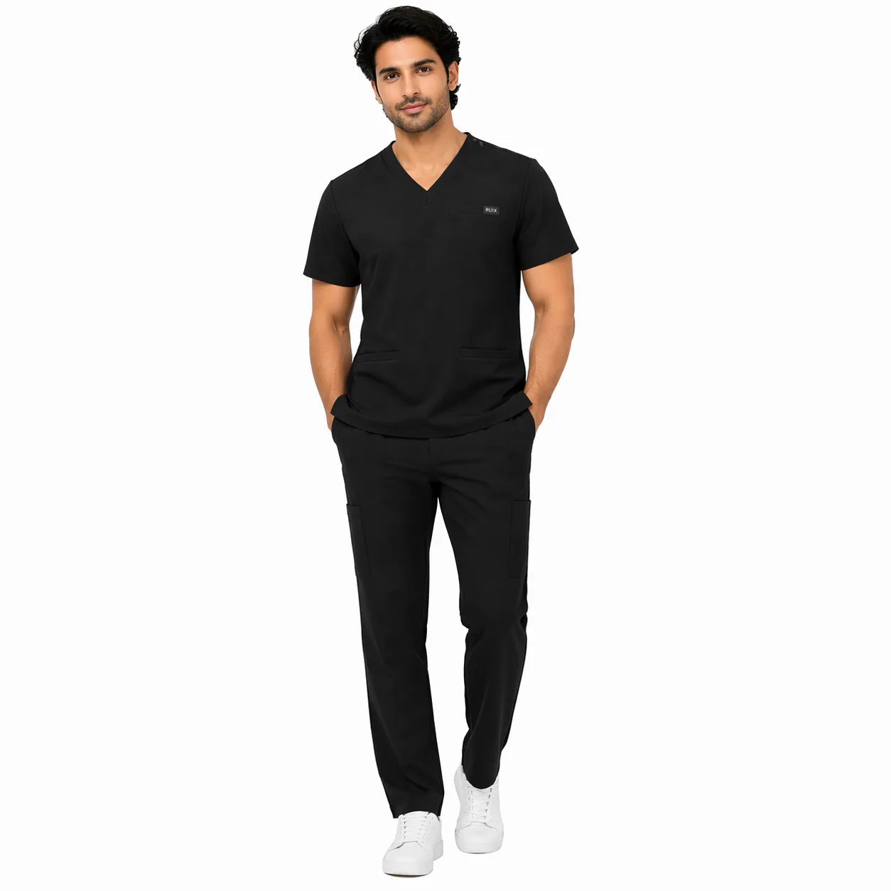 RUIX Airmesh V-Neck with Core Regular Pant Scrub Set for mens