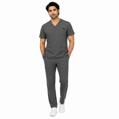 RUIX Airmesh V-Neck with Core Regular Pant Scrub Set for mens