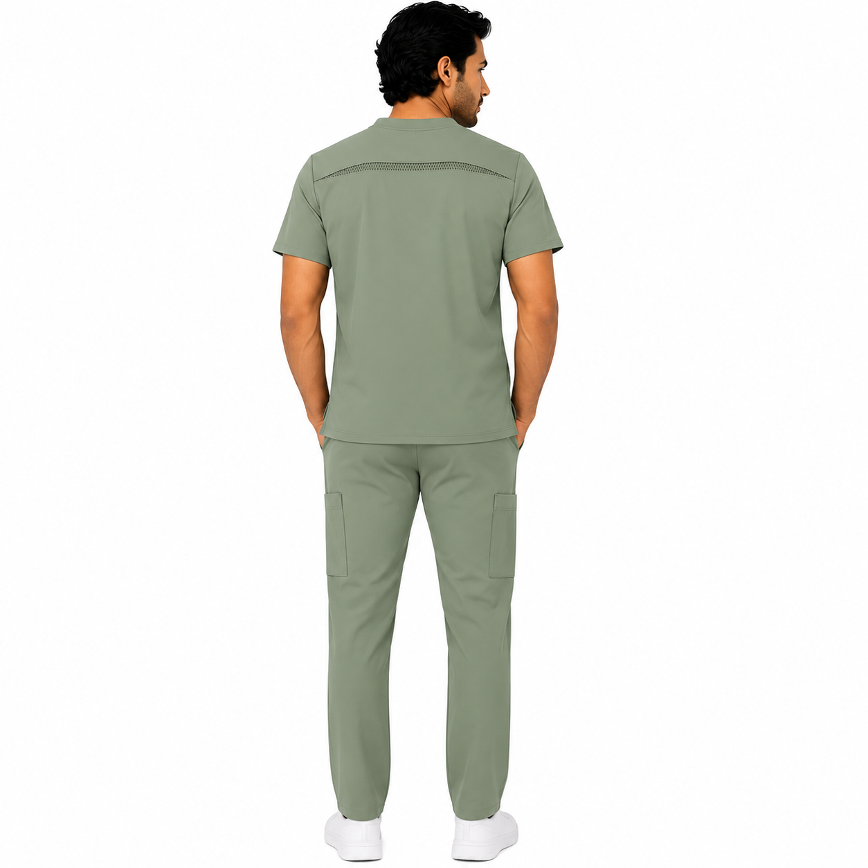 RUIX Airmesh V-Neck with Core Regular Pant Scrub Set for mens