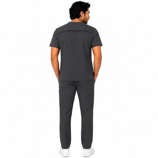 RUIX Airmesh V-Neck with Core Regular Pant Scrub Set for mens