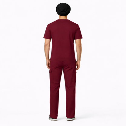 RUIX TURBFit v-neck Scrub top with Utility Cargo Pant set for Men