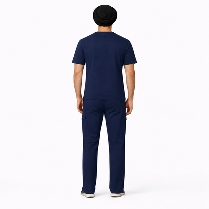 RUIX TURBFit v-neck Scrub top with Utility Cargo Pant set for Men