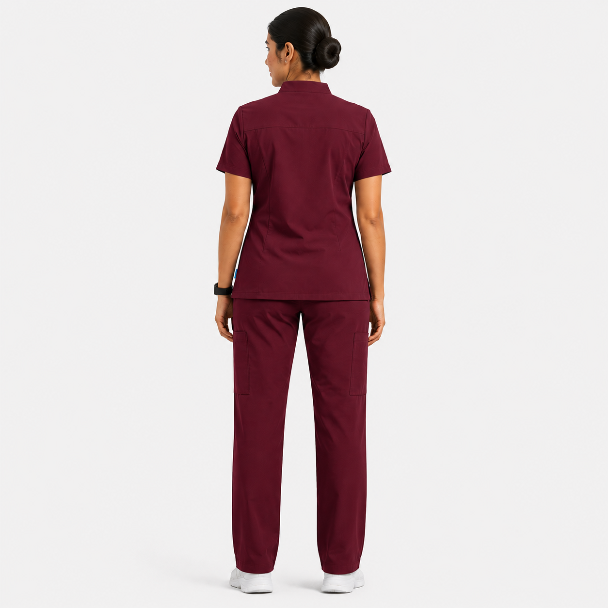 RUIX Sculpt Mandarin scrub top with Core Regular pant scrub set for women