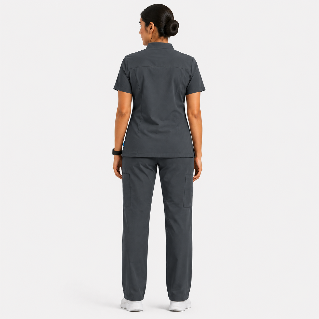 RUIX Sculpt Mandarin scrub top with Core Regular pant scrub set for women