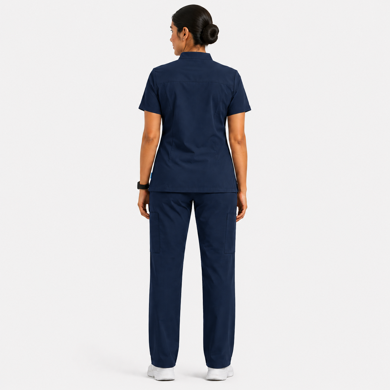 RUIX Sculpt Mandarin scrub top with Core Regular pant scrub set for women