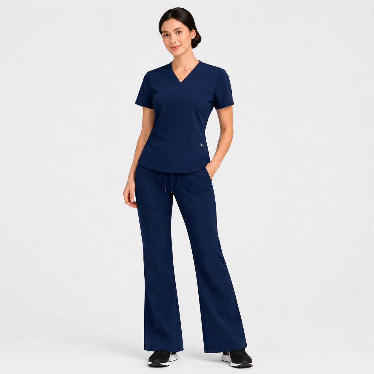 RUIX V-neck with Flare™ pant scrub set for women