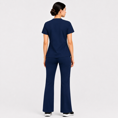 RUIX V-neck with Flare™ pant scrub set for women