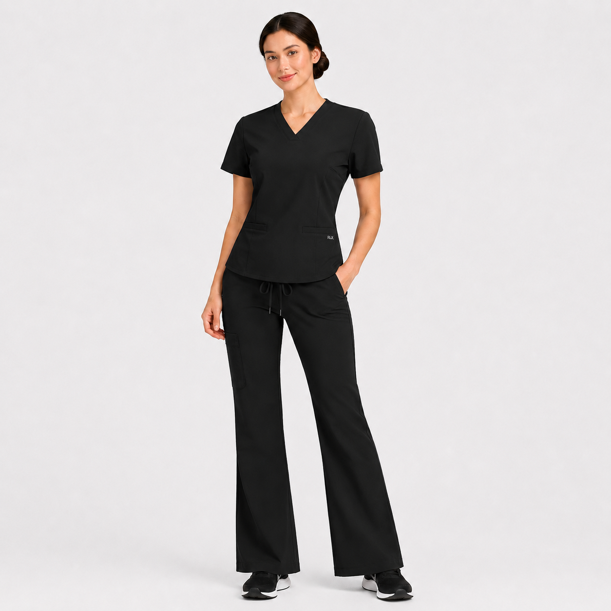 RUIX V-neck with Flare™ pant scrub set for women