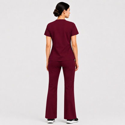RUIX V-neck with Flare™ pant scrub set for women