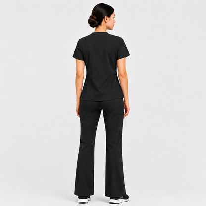 RUIX V-neck with Flare™ pant scrub set for women
