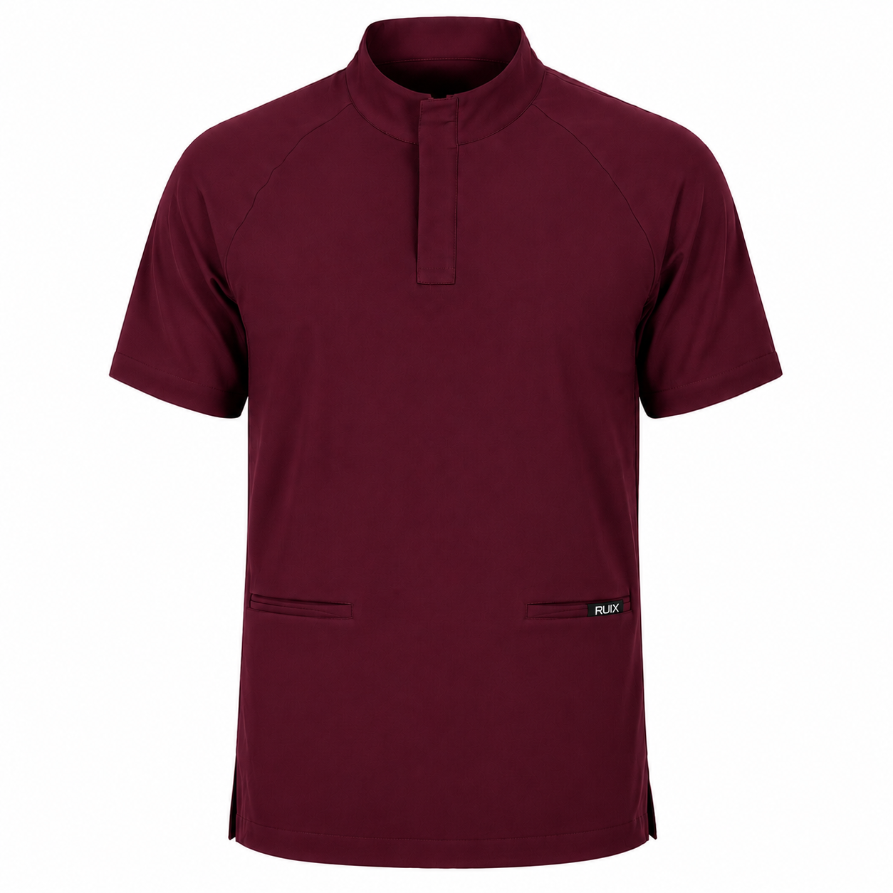 RUIX Mock Neck Zip Scrub Top for Men