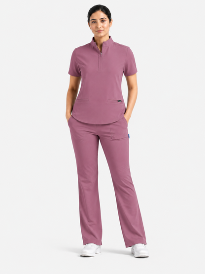 RUIX Mock neck Zip with Regular pant for Women