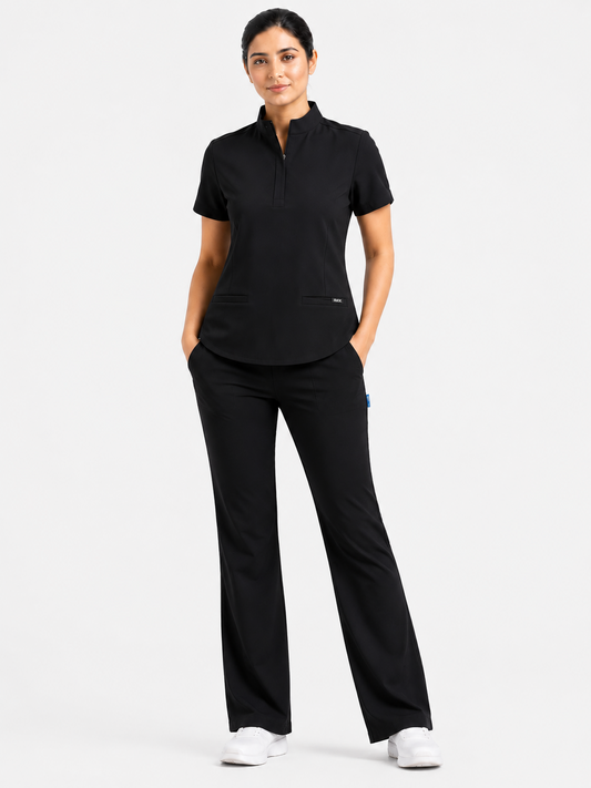 RUIX Mock neck Zip with Regular pant for Women