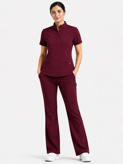 RUIX Mock neck Zip with Regular pant for Women