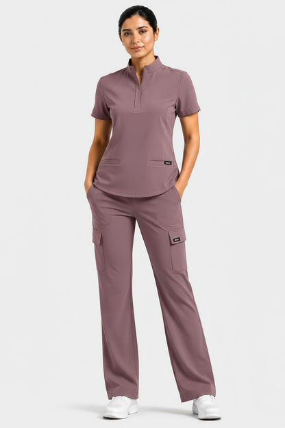 RUIX Mock neck Zip With Cargo Pant for Women