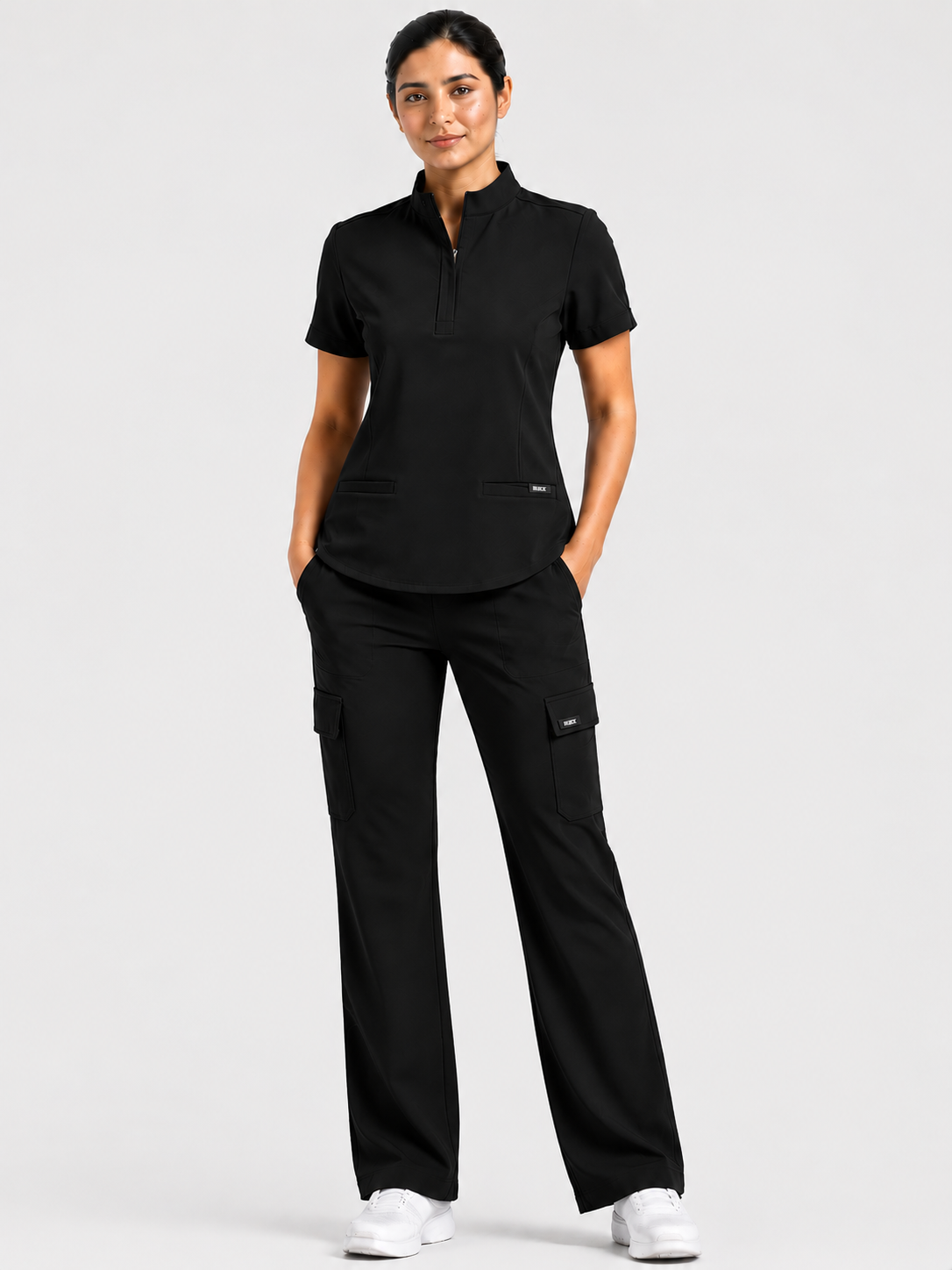 RUIX Mock neck Zip With Cargo Pant for Women
