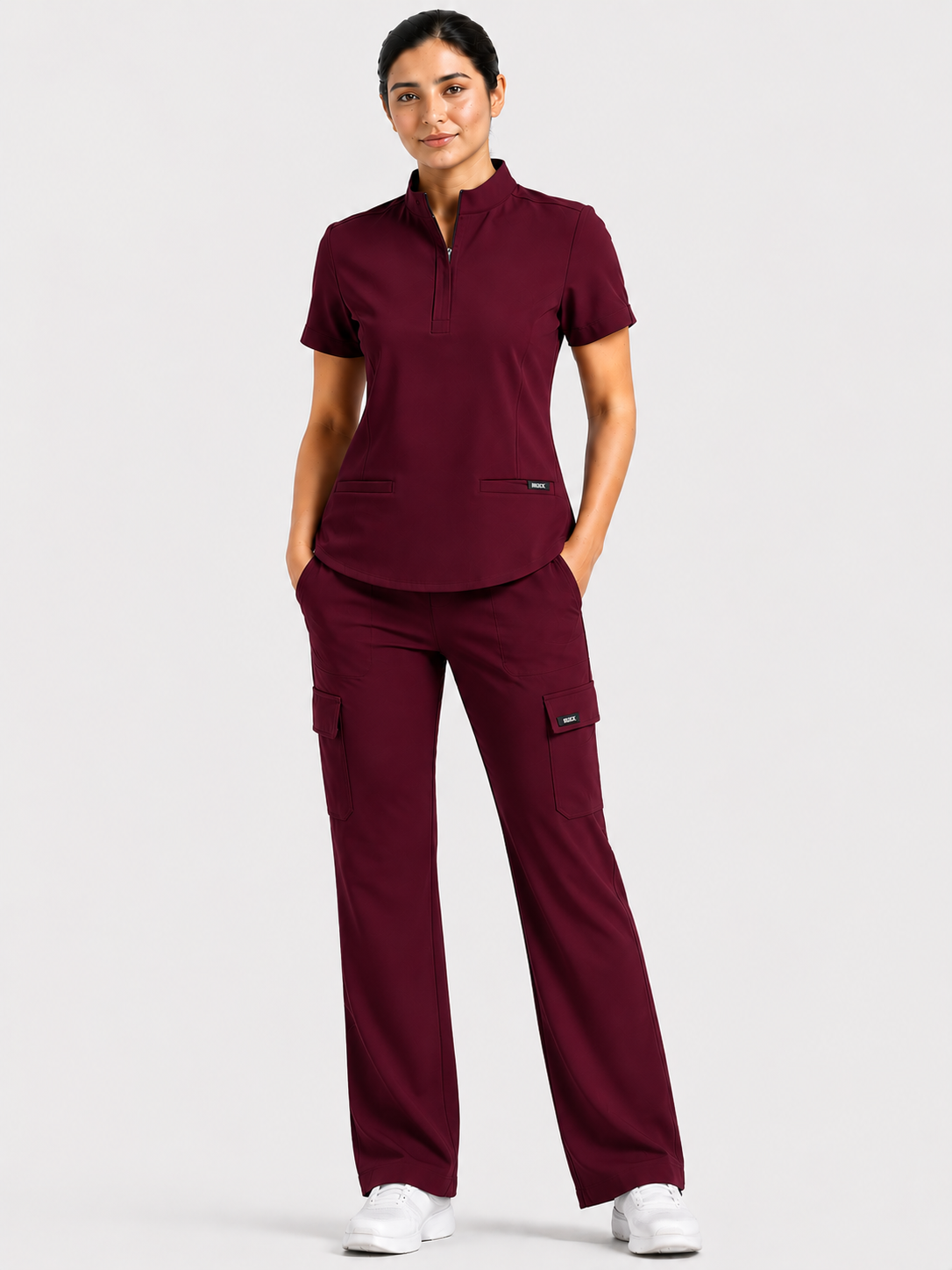 RUIX Mock neck Zip With Cargo Pant for Women