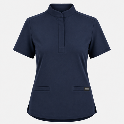 RUIX  Mandarin scrub top with Regular pant scrub set for women