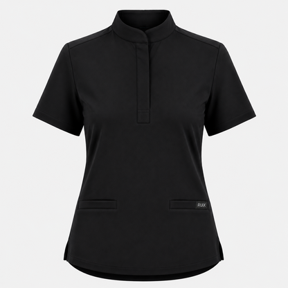 RUIX  Mandarin scrub top with Regular pant scrub set for women