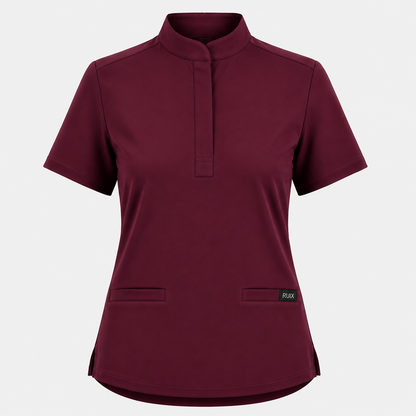 RUIX  Mandarin scrub top with Regular pant scrub set for women