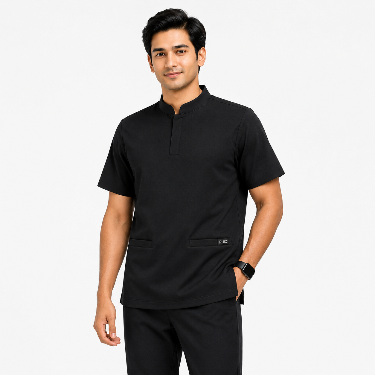 RUIX Mandarin Collar with Regular Pant Set for men