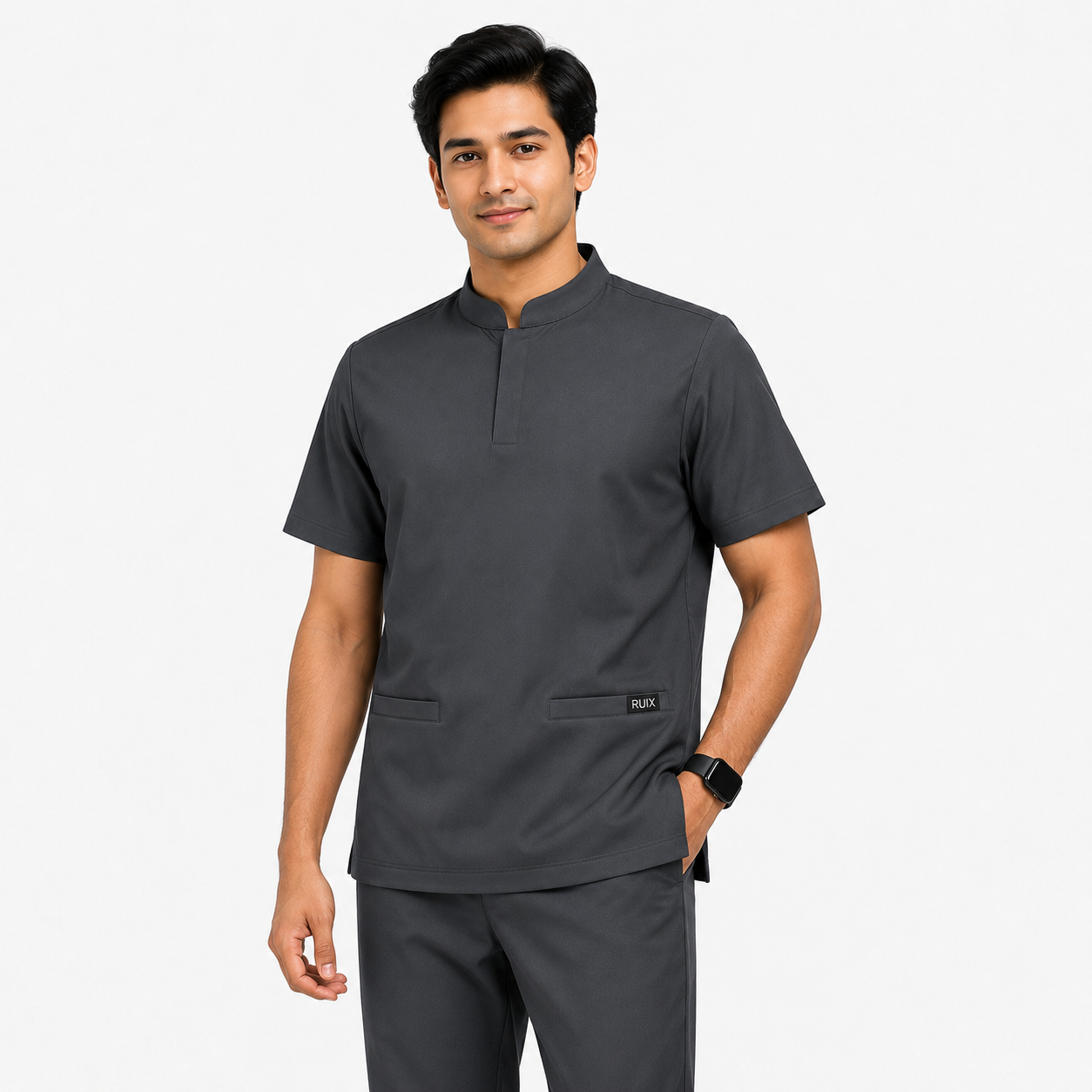 RUIX Mandarin Collar with Regular Pant Set for men