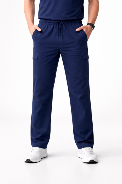 RUIX Core mock neck zip scrub top with Utility cargo pant scrub set fo men