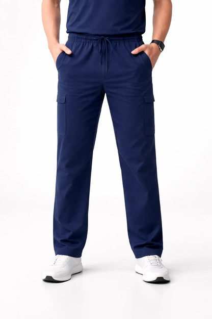 RUIX Core V-Neck Top with Utility Cargo Pant Scrub Set for Men