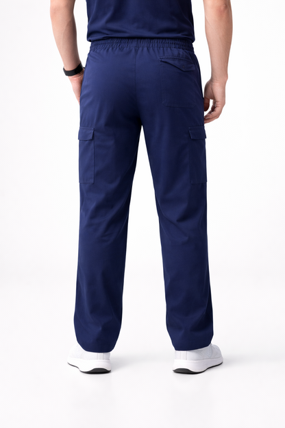 RUIX Core mock neck zip scrub top with Utility cargo pant scrub set fo men