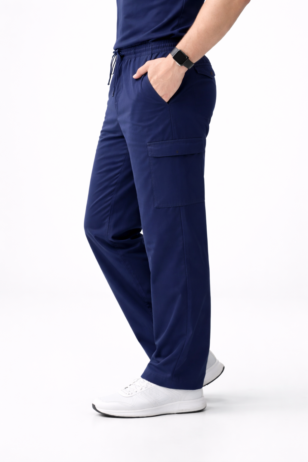 RUIX Core mock neck zip scrub top with Utility cargo pant scrub set fo men